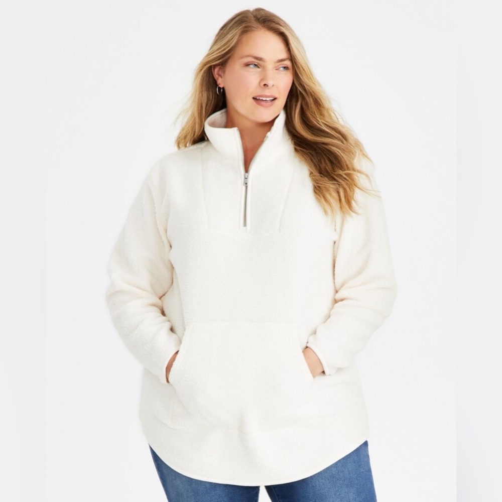 Style & Co Sherpa Half Zip Size 2X